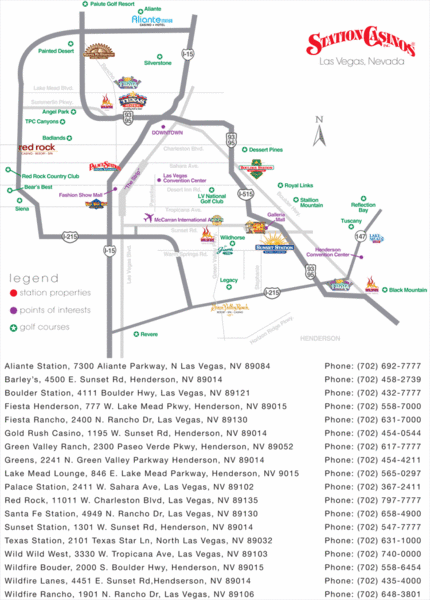 map of las vegas casinos 2018