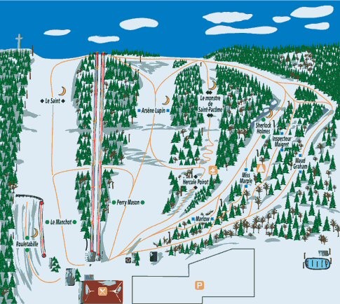Station plein Air St-Pacome Ski Trail Map