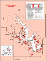 Stephen A. Forbes State Park, Illinois Site Map