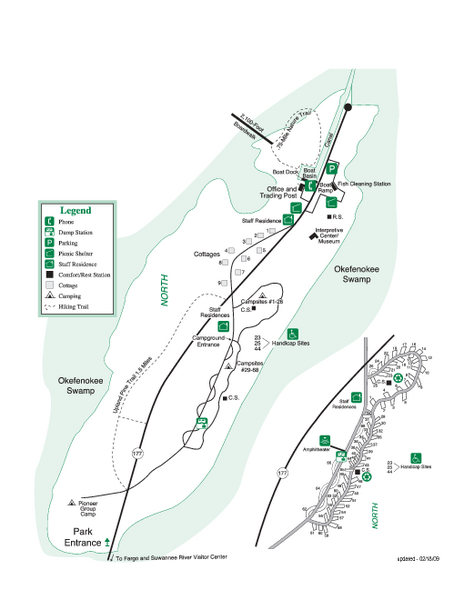 Stephen C. Foster State Park Map