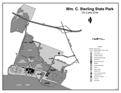 Sterling State Park, Michigan Site Map