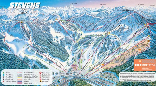Stevens Pass Ski Trail Map