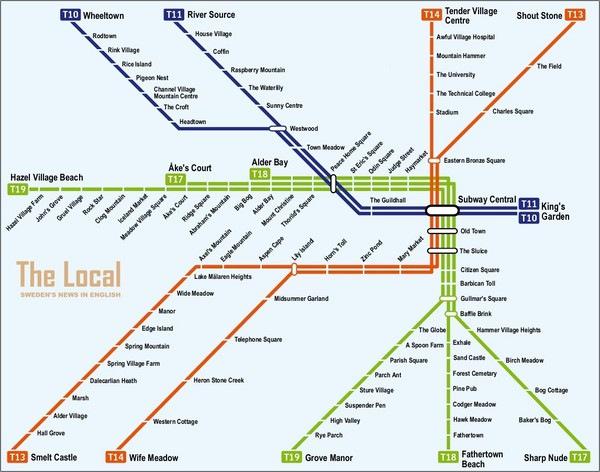 Stockholm Metro Map