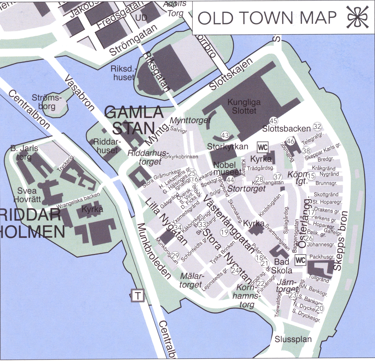 Stokholmo žemėlapis - Žemėlapiai Stokholmo (Södermanland ir Uppland - Švedija)