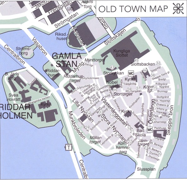 Stockholm old town Map
