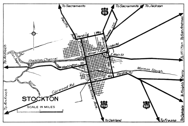 Stockton, California City Map