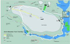 Stone Mountain Park Trail map