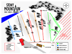 Stony Mountain Ski Area Ski Trail Map
