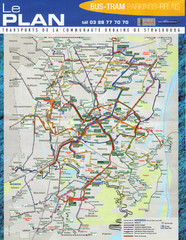 Strasbourg Bus and Tram Map