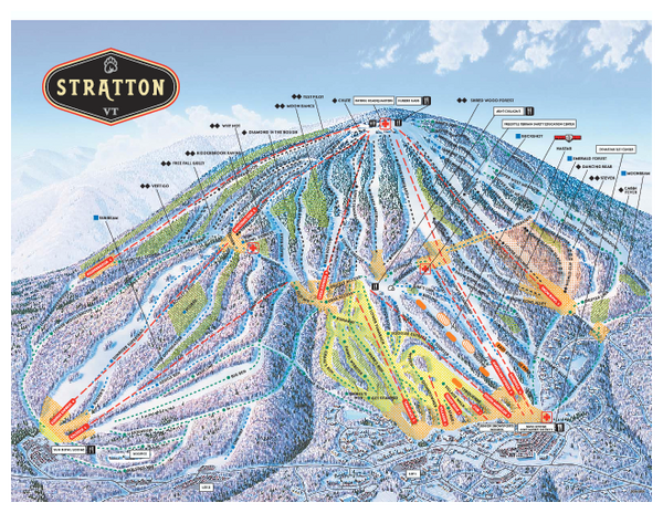 Stratton Mountain ski area trail map 2006-07