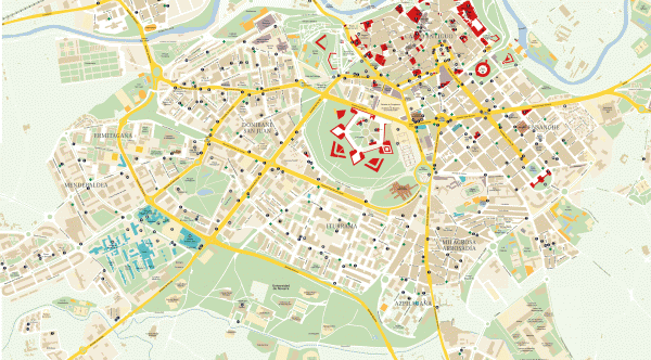 Street Map of Pamplona, Spain