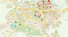 Street Map of Pamplona, Spain