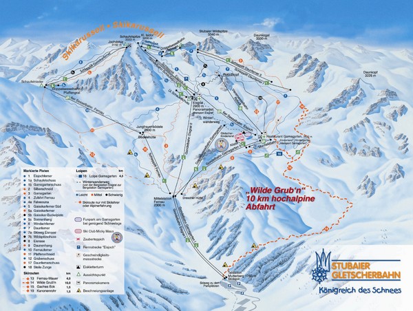 Stubaital Ski Trail Map