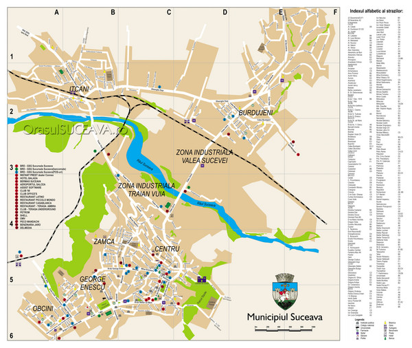 Suceava Tourist Map