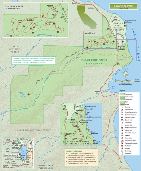 Sugar Pine Point State Park Map