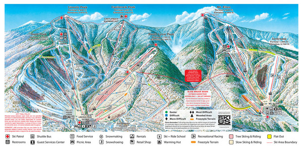 Sugarbush Resort Ski Trail Map