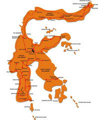Sulawesi Island Map