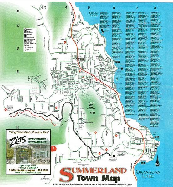Summerland Town Map