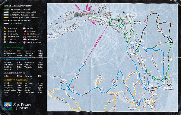 Sun Peaks Resort Nordic Ski Trail Map