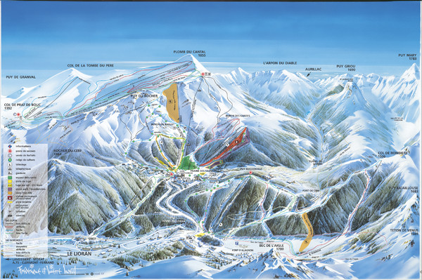 Super Lioran Ski Trail Map