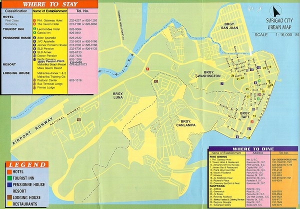 Surigao Tourist Map