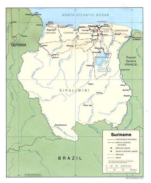 Suriname Map