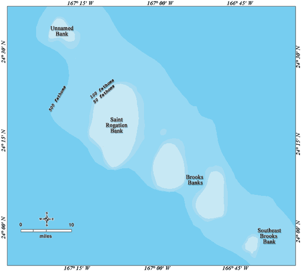 Surrounding Banks of Frigate Shoals Map