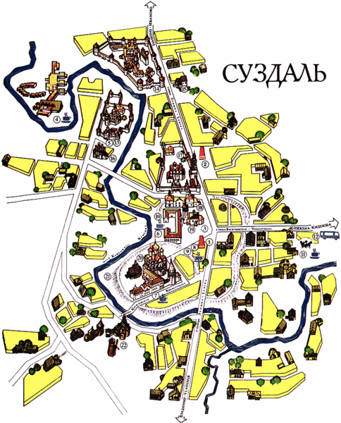 Suzdal Restaurant Map