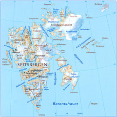 Svalbard Physical Map