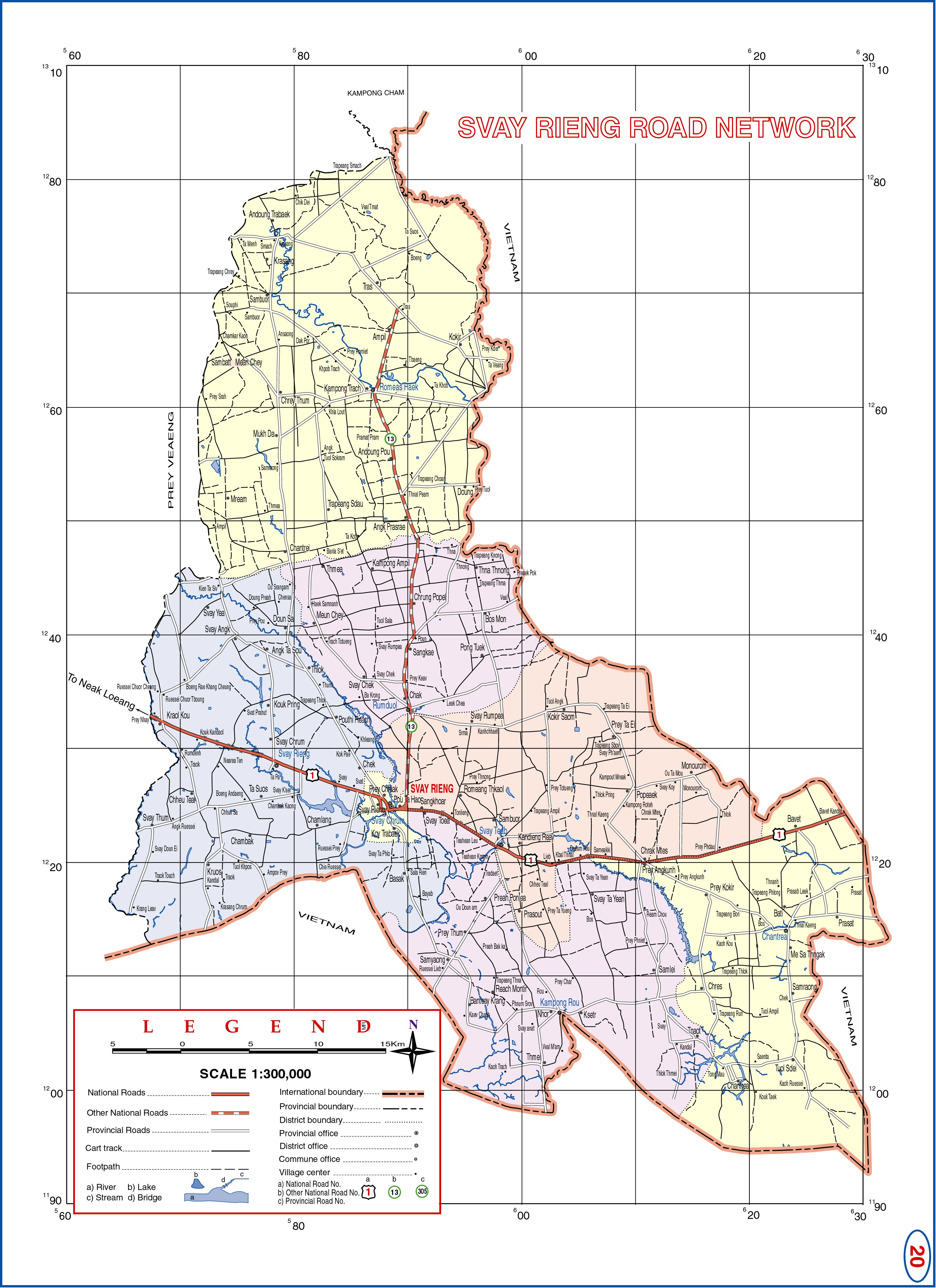 Svay Rieng Province Map Svay Rieng Province Cambodia Road Map - Svay Rieng Province Cambodia •  Mappery