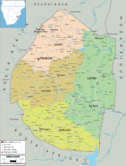 Swaziland political Map Swaziland political Map