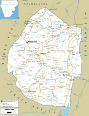 Swaziland road Map