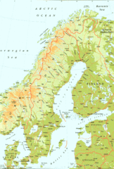 Sweden Physical Map Sweden Physical Map
