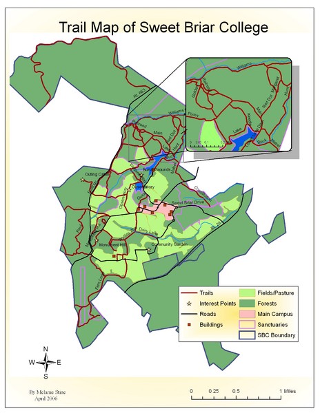 Sweet Briar College Trail Map