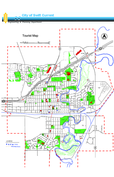 Swift Current Tourist Map