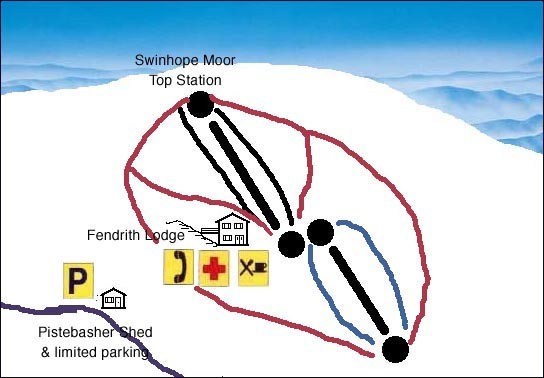Swinhope Moor Sketch Ski Trail Map