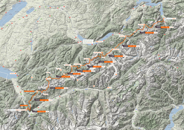 Swiss Alps Trail Map - Interlaken • mappery