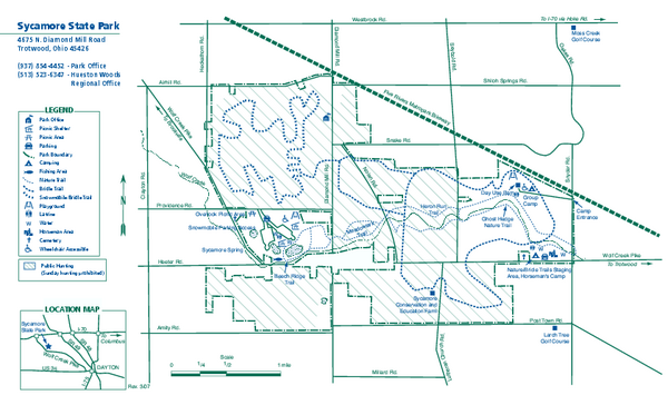 Sycamore State Park map