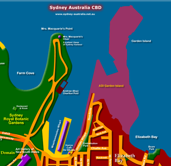 Sydney, Australia Beach Map