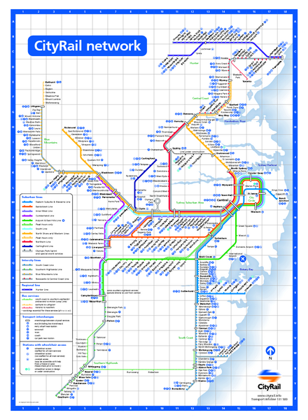Sydney City Rail Network Map