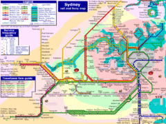 Sydney Rail and Ferry Map