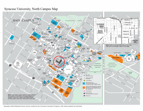 Syracuse University Campus Map Syracuse University North Campus Map - Syracuse University Syracuse Ny •  Mappery