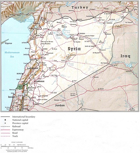 Syria Country Map