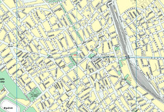 Szabadka belváros Map