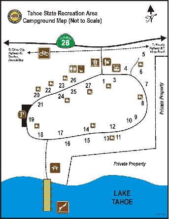 Tahoe State Recreation Area Campground Map
