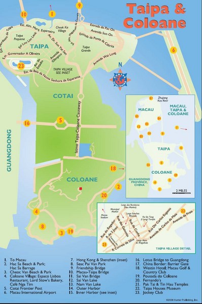 Taipa and Coloane Map