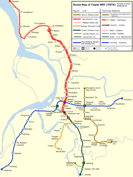 Taipei MRT Route Map