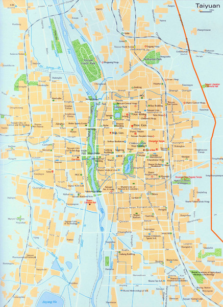 Taiyuan Tourist Map