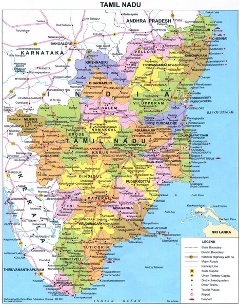 Tamil Nadu Political Map