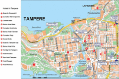 Tampere Hotel Map